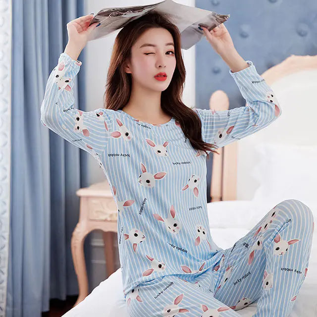 Cozy Nights Women’s Pajama Set – Long Sleeve Soft Sleepwear Gift-Friendly