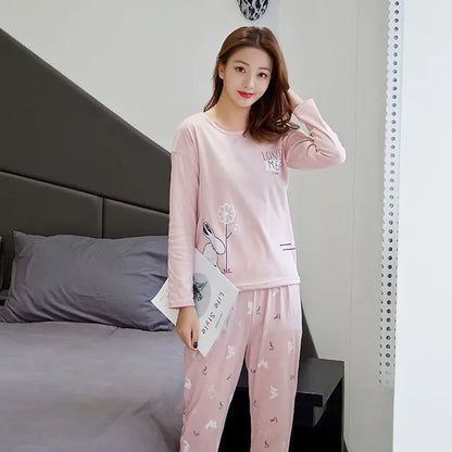 Cozy Nights Women’s Pajama Set – Long Sleeve Soft Sleepwear Gift-Friendly